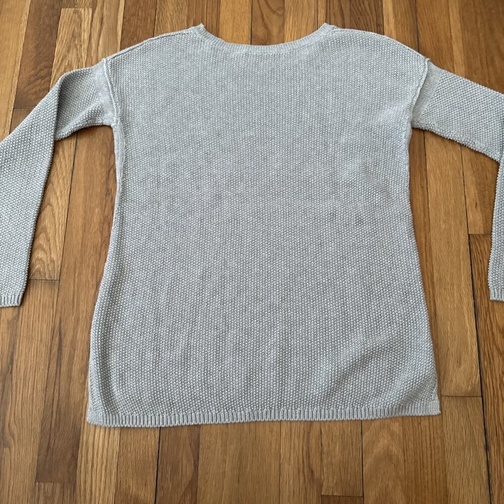 Vince Women's Cashmere/Cotton Sweater Gray Oversized Crew Neck Drop Sleeve SZ XS - Picture 6 of 6